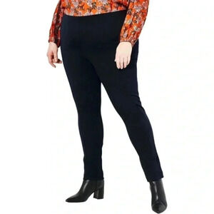 J JASON WU | Ankle Length Knit City Pant | Black Pull On Knit | Petite | 18WP